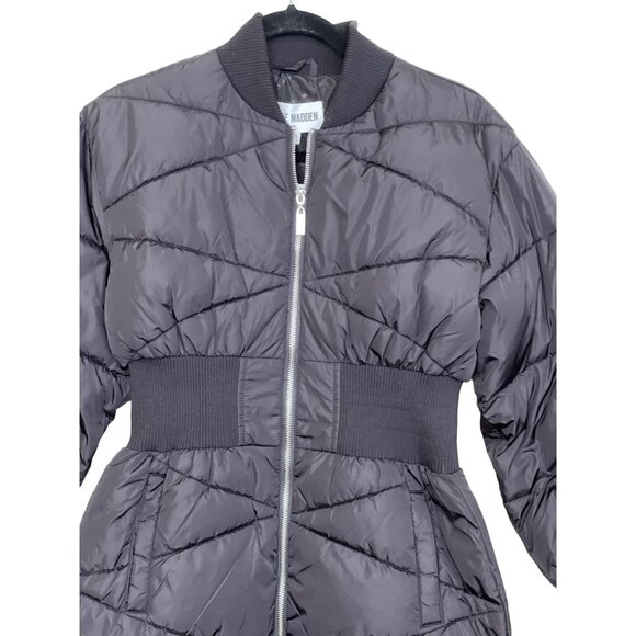 Steve Madden Black Long Quilted Puffer Coat Size XS Jacket NEW - Picture 6 of 9